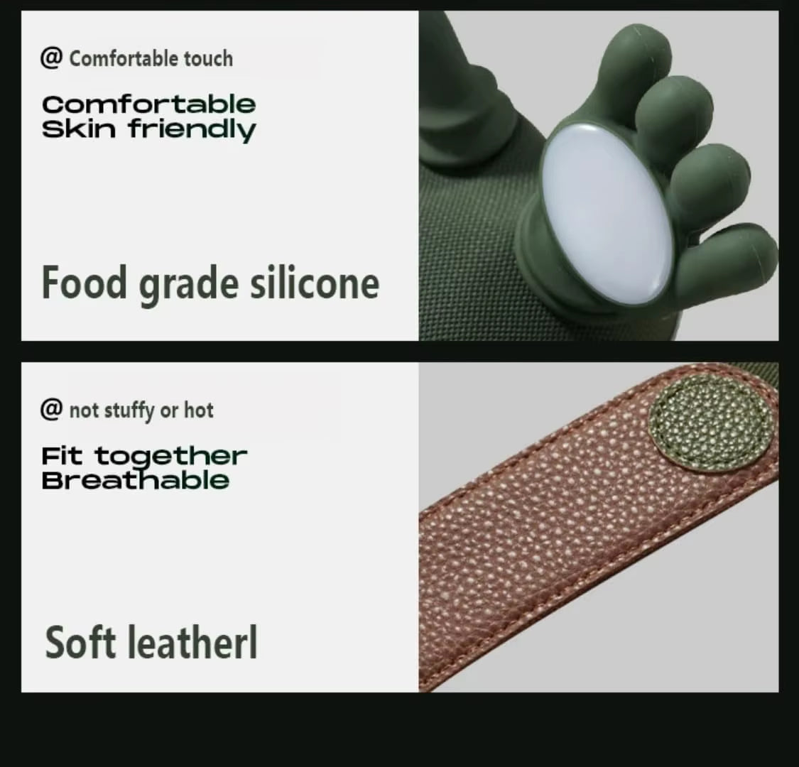 Wellshow Bionic Heated Massager Portable Wireless Shiatsu Neck Back Massager 4D Kneading Massage Simulated Human Hand Sports